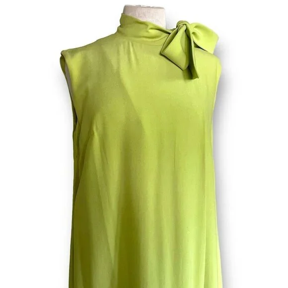 Vintage 1960s Elizabeth Arden Womens Jumpsuit Sz Large Lime Green Wide Leg Mod - Picture 9 of 14